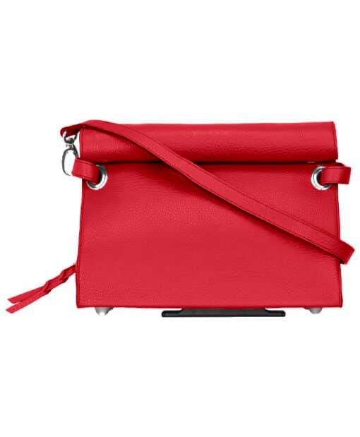 sac pour vélotaffer chic rouge avec plaque de fixation