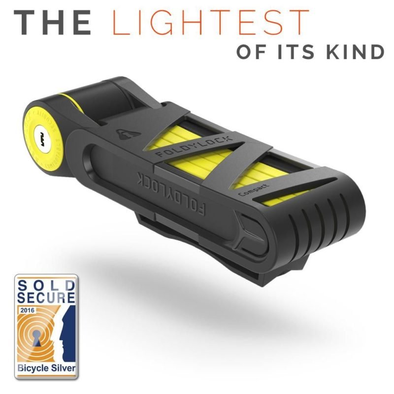Foldylock compact, antivol de vélo pliant jaune