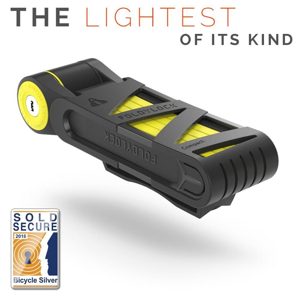 Foldylock compact, antivol de vélo pliant jaune