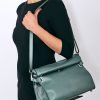 sac_Artemisia_cuir_vert_humus avec platine KLICKFIX
