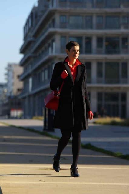 tailleur jupe pour pédaler stylée