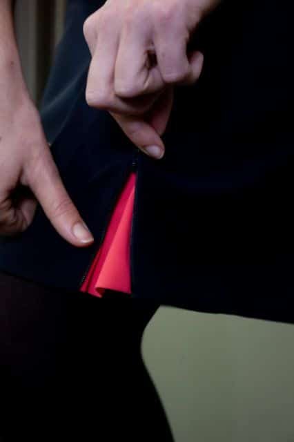 jupe droite et son ampleur supplémentaire pour vélotafer